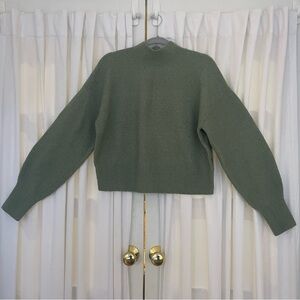 & Other Stories Green Turtleneck Sweater